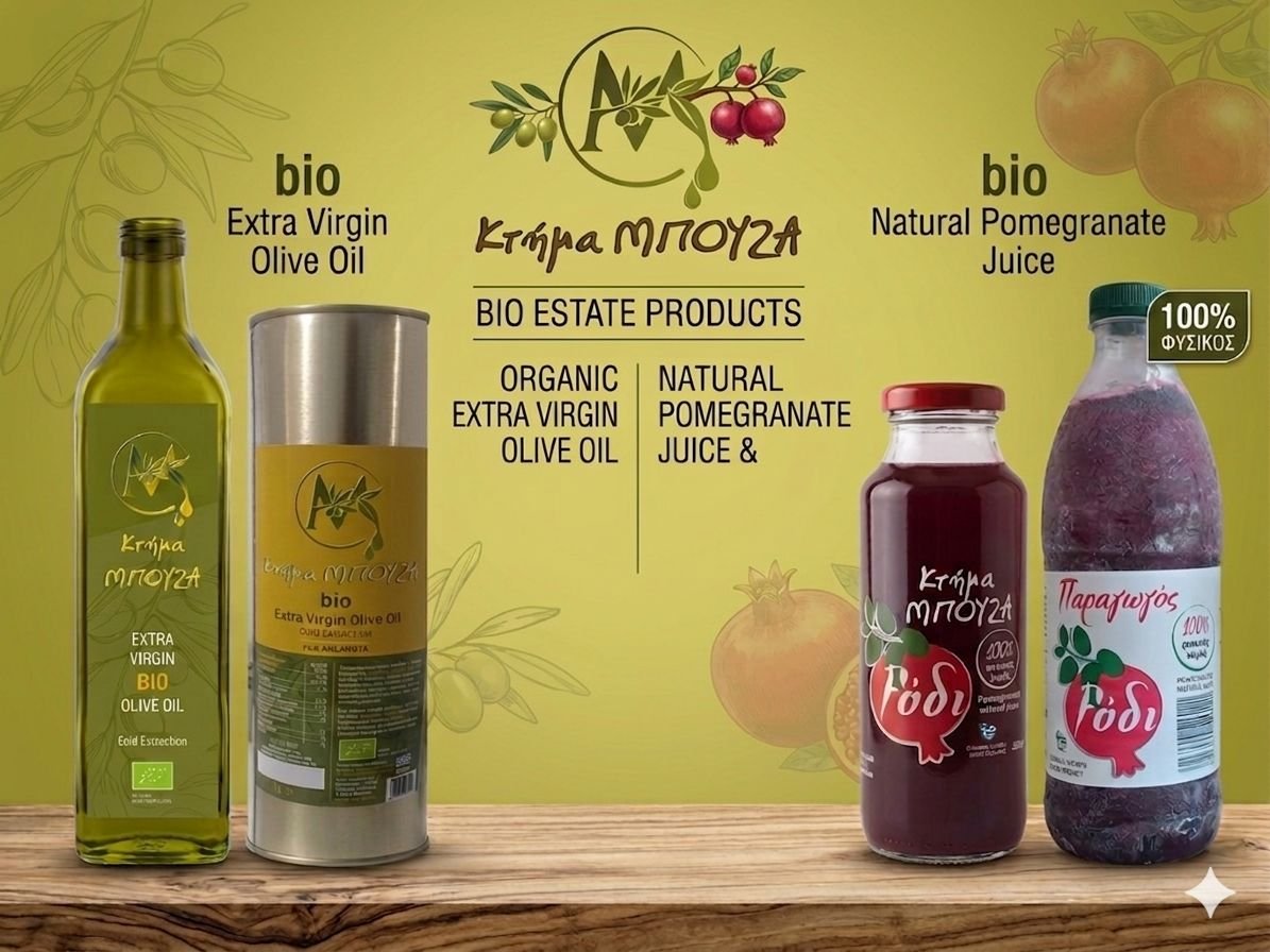 Προϊόντα απο ρόδια και ελιές